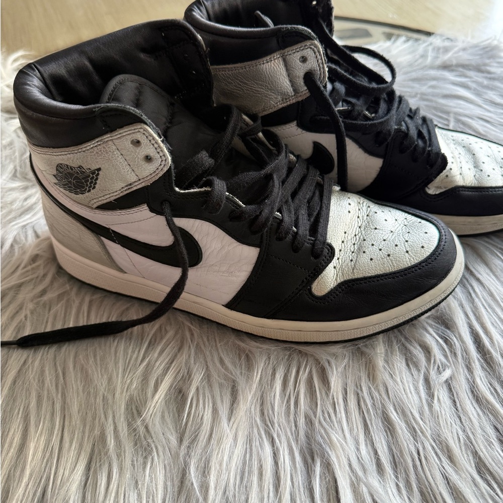 Stylish Black and White High-Top Sneakers